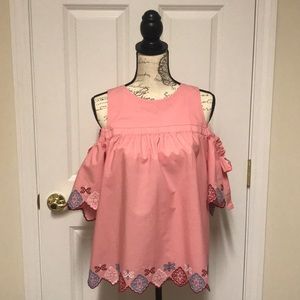 Ann Taylor Loft Cut Out Cold Shoulder Top